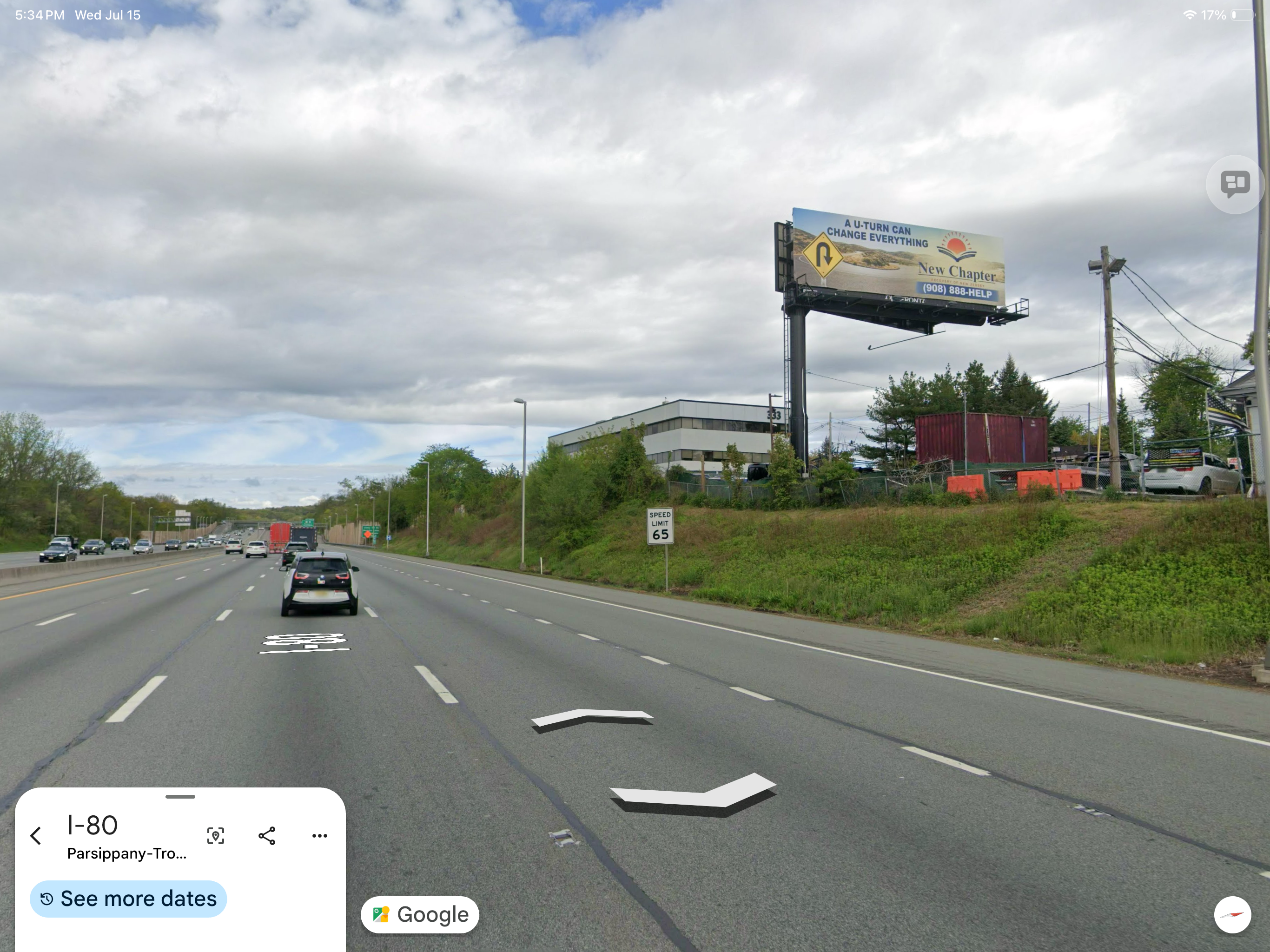 New Chapter Recovery digital billboard on I-80